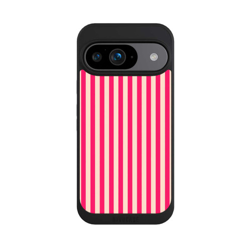 Google Pixel 9 NIVOpure Streifen Rosa Rot Popcorn Look