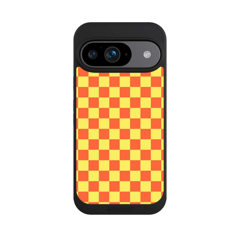 Pixel 9 NIVOpure Schachbrett Orange Gelb