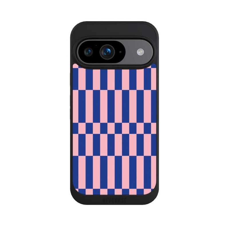 Pixel 9 NIVOpure Checked Abstract Bold Electric Blue and Pink Color Block