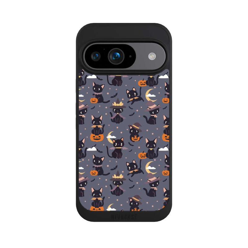 Pixel 9 NIVOpure Cute Halloween Witch Cats and Pumpkins