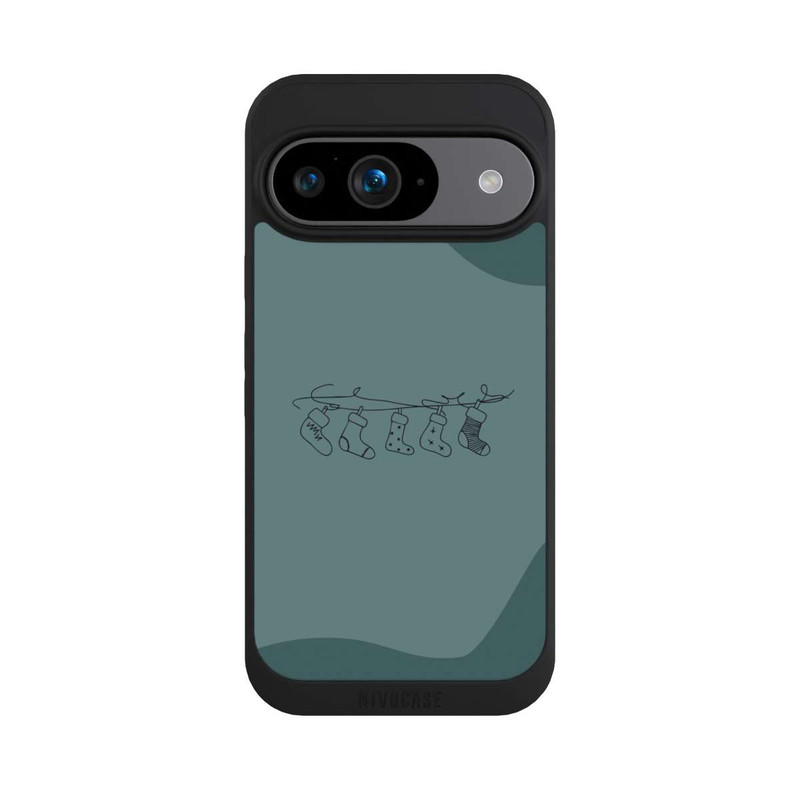 Pixel 9 NIVOpure Chaussettes de Noël Line Art Minimaliste