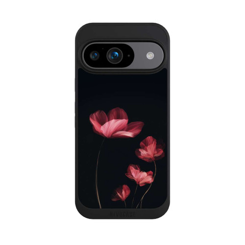 Google Pixel 9 NIVOpure Burgunder Blüten schwarz