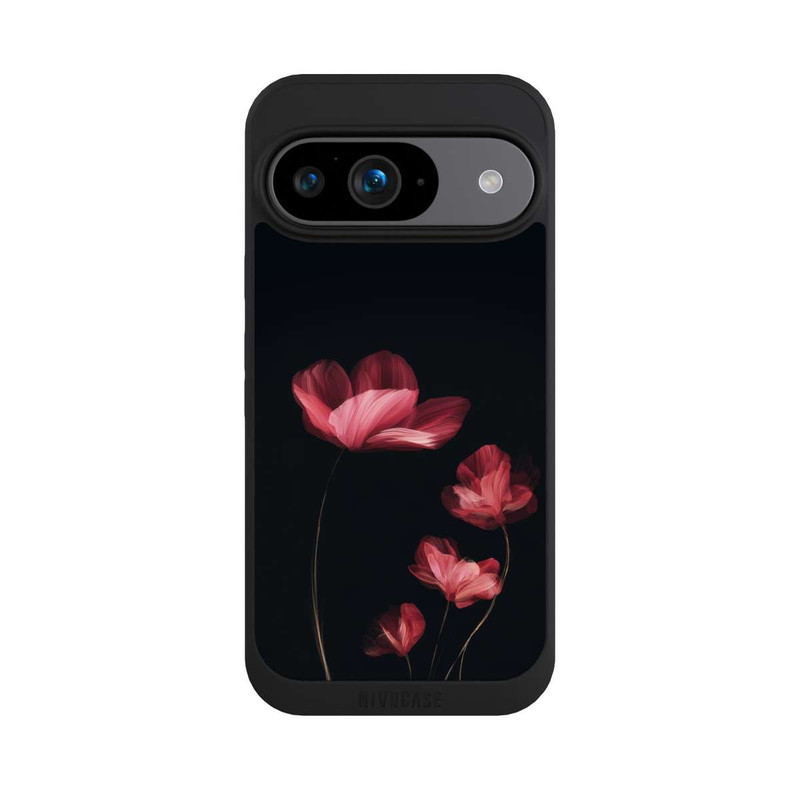 Pixel 9 NIVOpure Burgunder Blüten schwarz