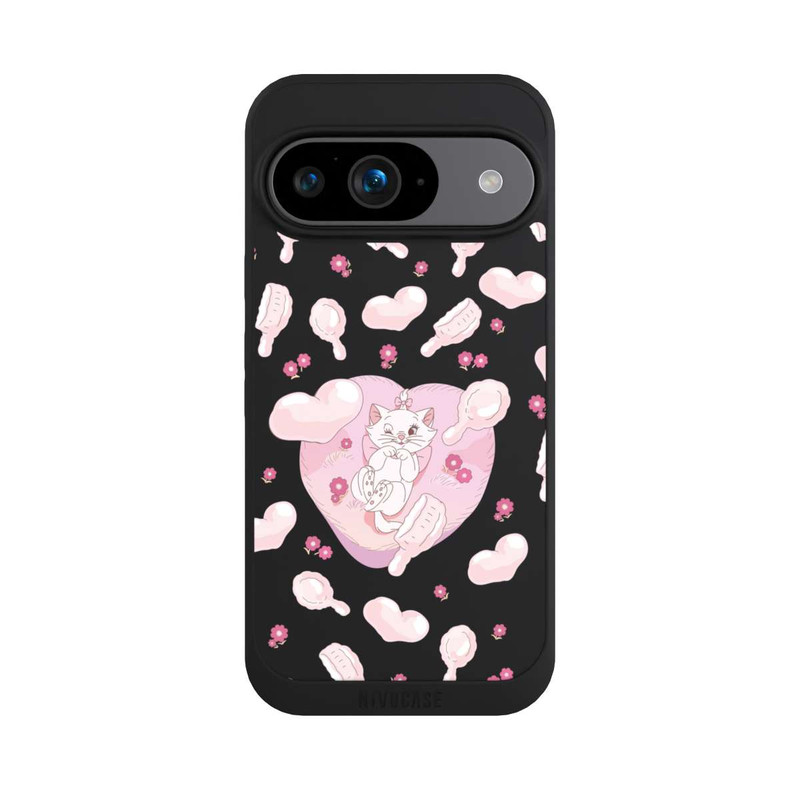 Pixel 9 NIVOpure Aristochats Marie Cœurs Rose Transparent