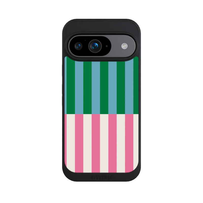 Pixel 9 NIVOpure Streifenmuster Grün Rosa