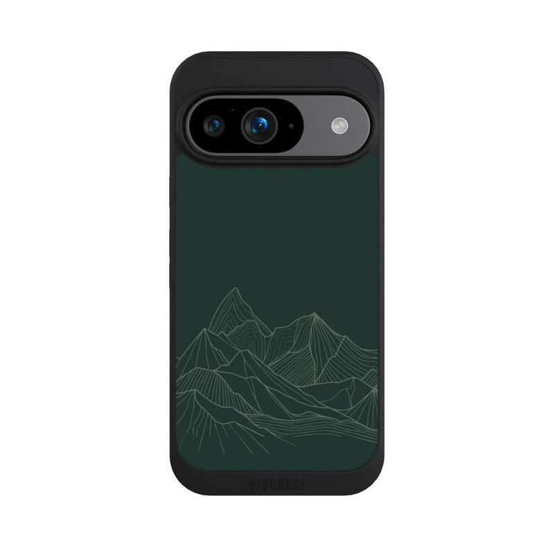 Pixel 9 NIVOpure Berg Line Art Grün