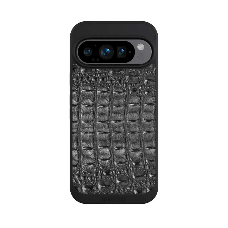 Pixel 9 Pro NIVOpure Kroko Grau Schwarz