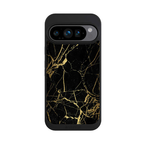 Google Pixel 9 Pro NIVOpure Schwarzgoldener Marmor-Look