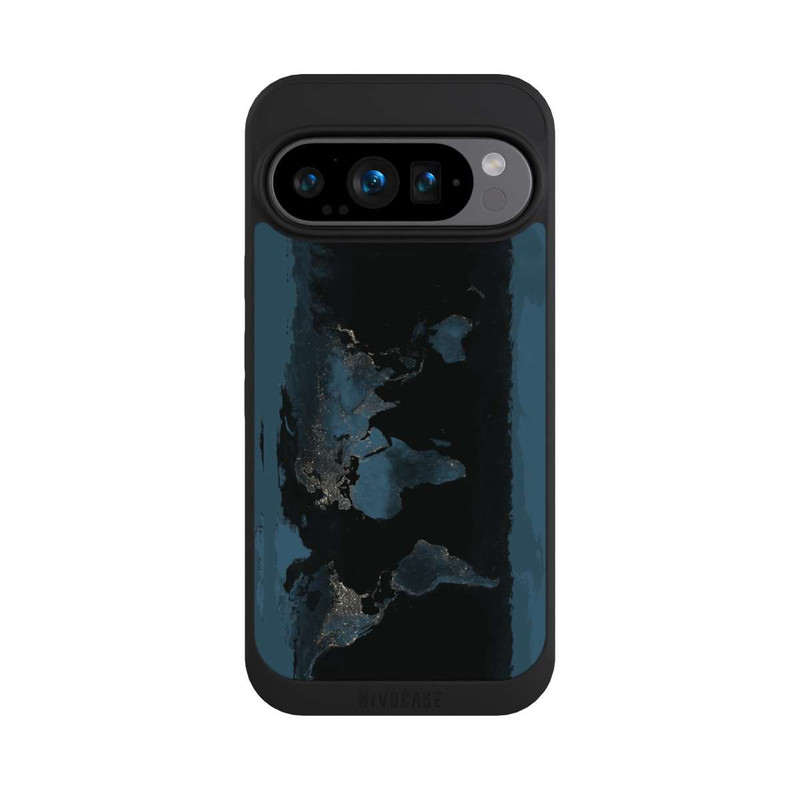 Pixel 9 Pro NIVOpure Nachtlichter Weltkarte