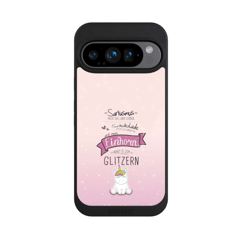 Pixel 9 Pro NIVOpure Einhorn Glitzer Spruch