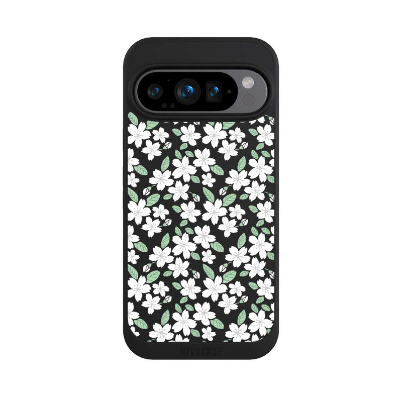 Pixel 9 Pro NIVOpure Weisse Blüten ohne Hintergrund
