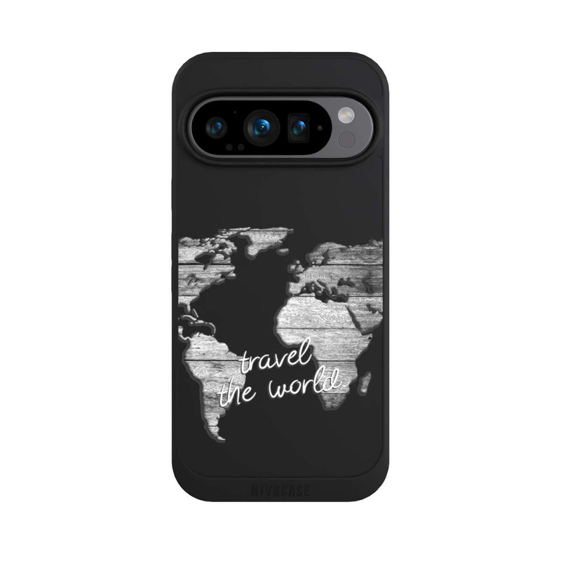 Pixel 9 Pro NIVOpure Weltkarte Holz ohne Hintergrund