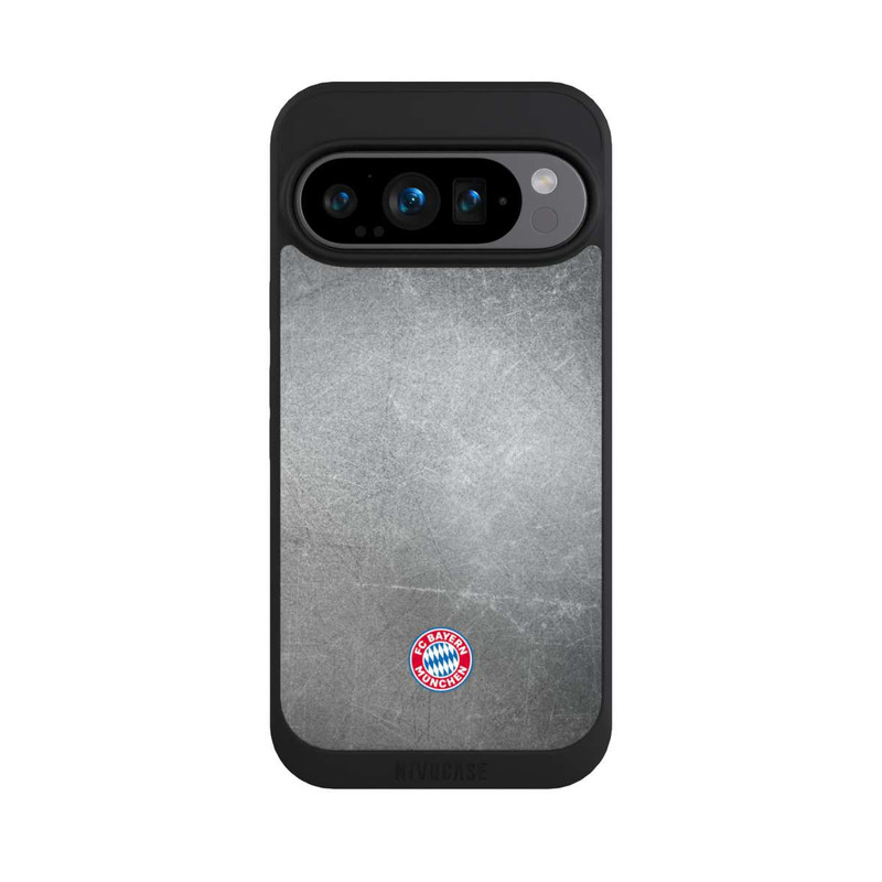 Pixel 9 Pro NIVOpure Klassisches FCB Logo Klein - Bunt auf Metalllook