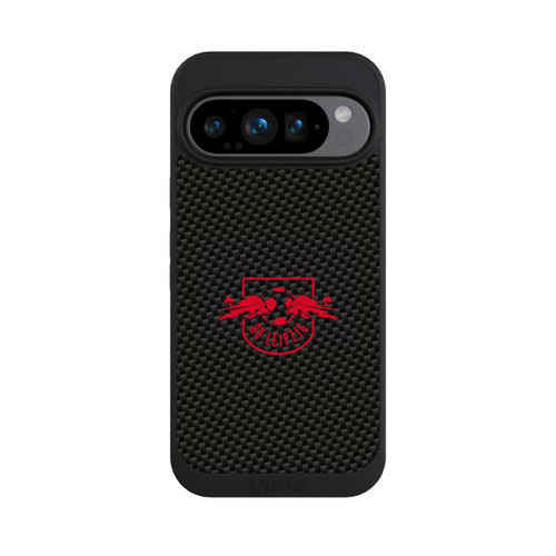 Google Pixel 9 Pro NIVOpure Rotes RB Leipzig Logo auf Carbonoptik