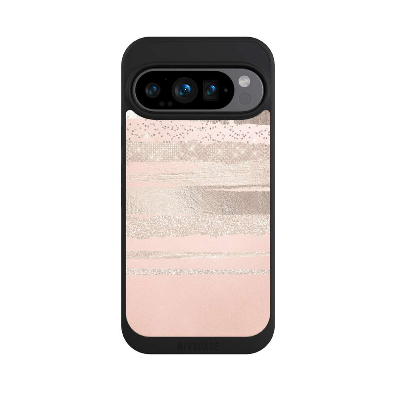 Pixel 9 Pro NIVOpure Glitzerschichten (Rosé/Silver) Glitterlook