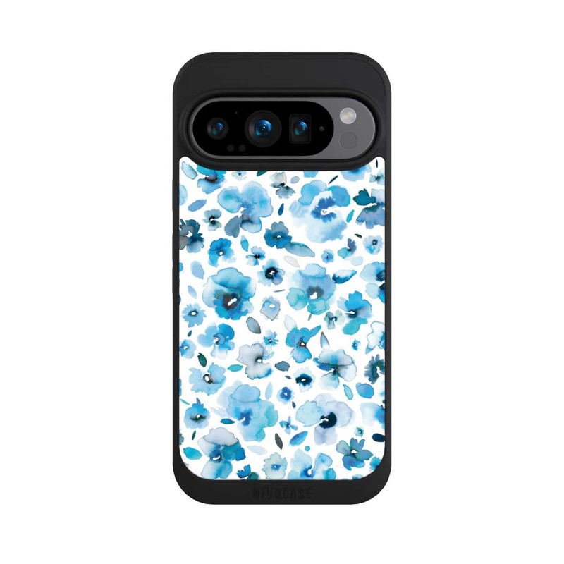 Pixel 9 Pro NIVOpure Blaue tropische Blumen