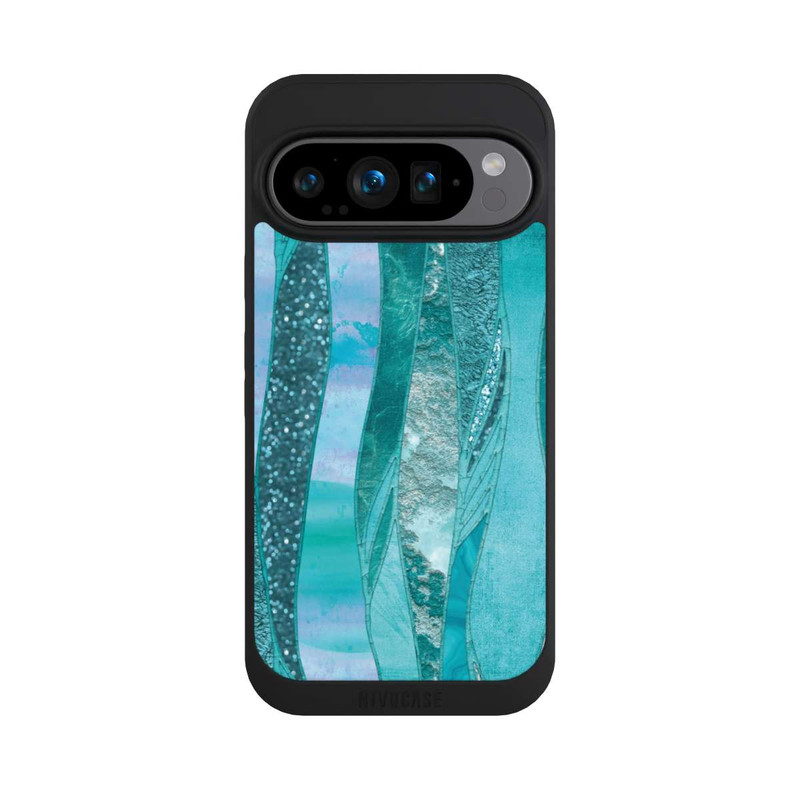 Pixel 9 Pro NIVOpure glamouröser Glitzerlook blau