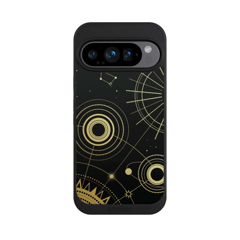 Pixel 9 Pro NIVOpure Schwarzer und goldener Look Abstrakt