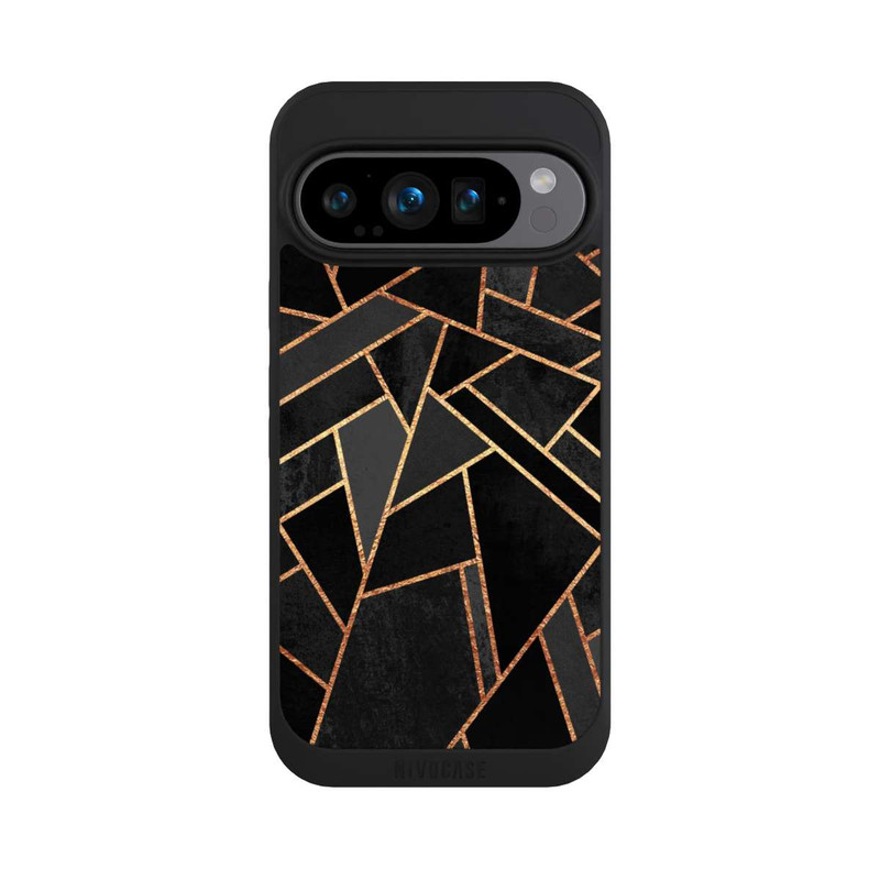 Pixel 9 Pro NIVOpure Schwarze Nacht Gold Druck