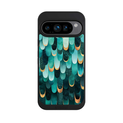 Google Pixel 9 Pro NIVOpure Feathered Turquoise Gold Print