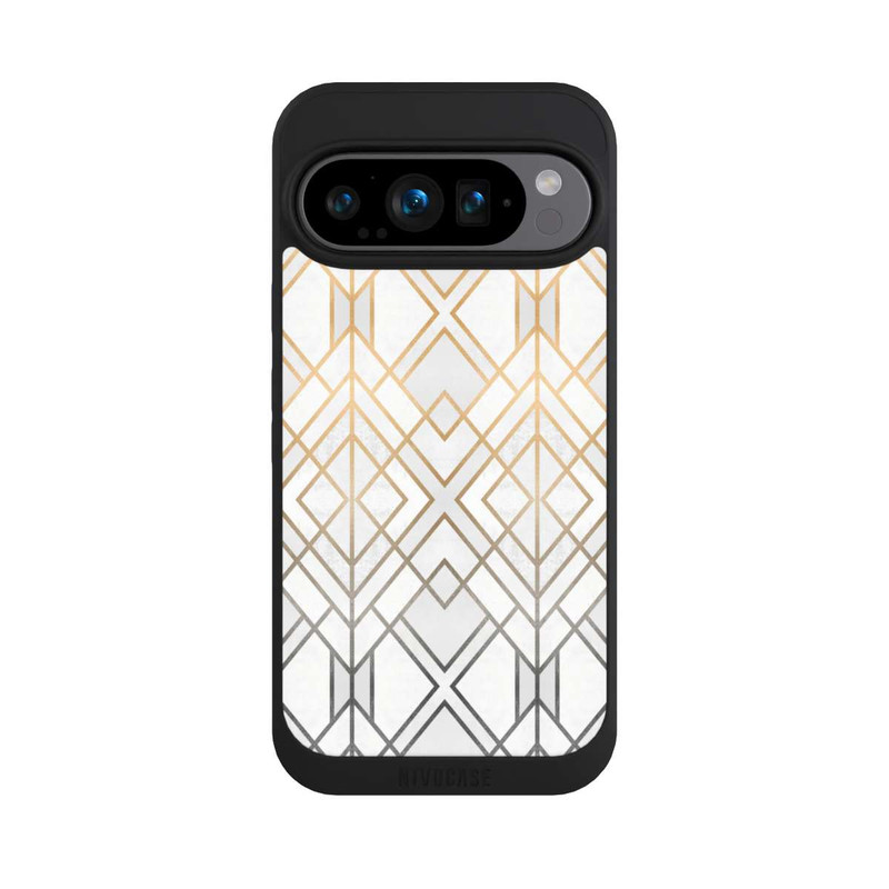 Pixel 9 Pro NIVOpure Gold und Grauer Geo Golddruck