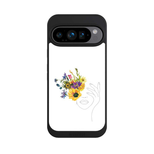Google Pixel 9 Pro NIVOpure Line Art Woman sunflowers