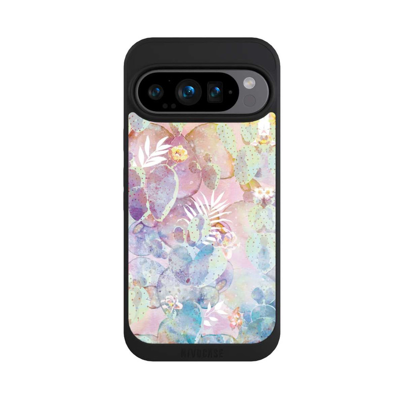 Pixel 9 Pro NIVOpure Aquarell Blühende Kakteen