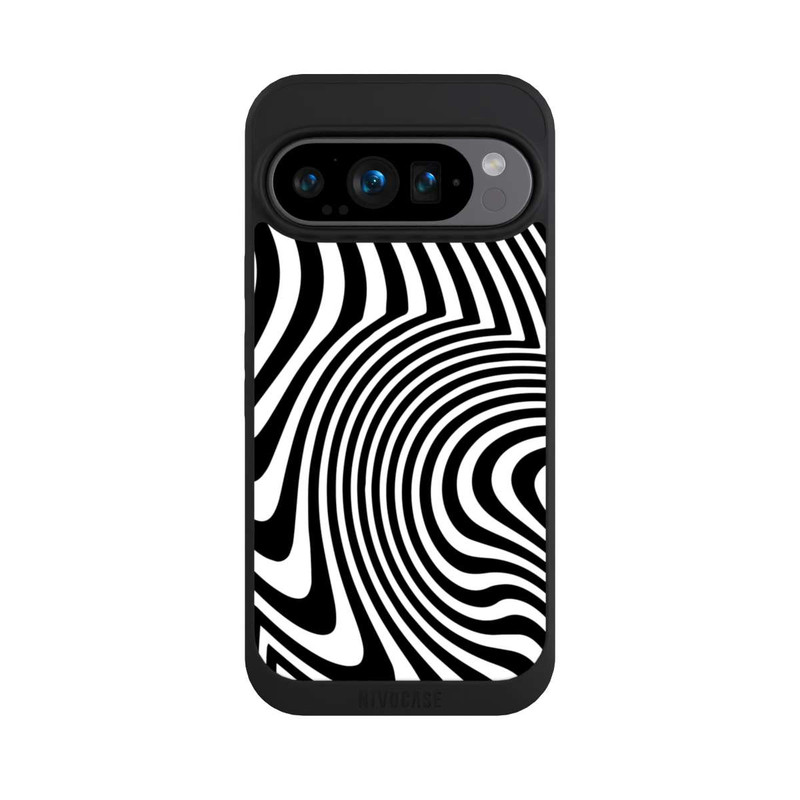 Pixel 9 Pro NIVOpure schwarz-weiße Wellen