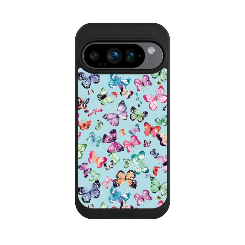 Pixel 9 Pro NIVOpure Schmetterlinge rosa orange blau