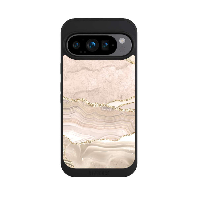 Pixel 9 Pro NIVOpure Marmor rosa-goldene Streifen