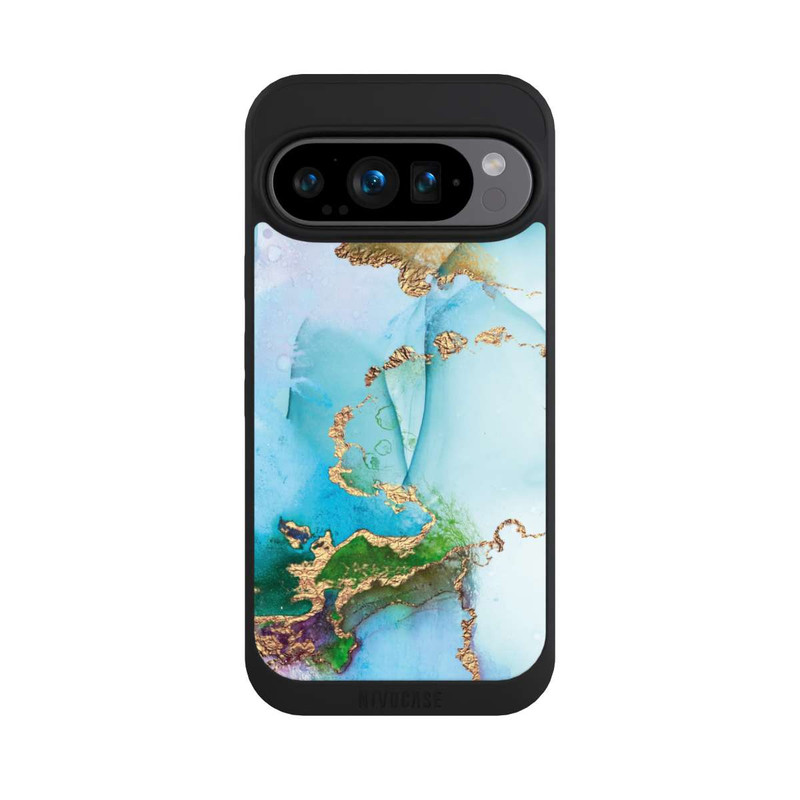 Pixel 9 Pro NIVOpure Bunter Marmor-Glitzer-Look