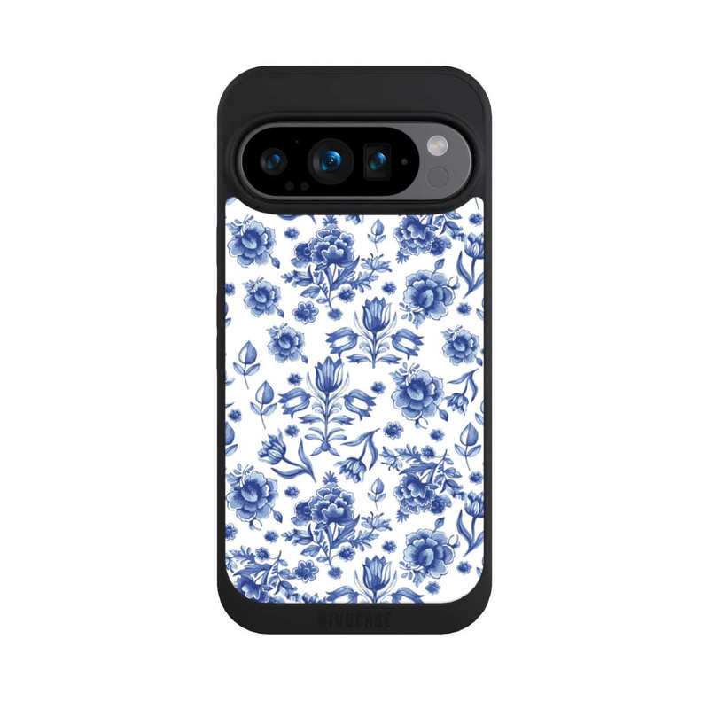 Pixel 9 Pro NIVOpure Blaues Blumenmuster