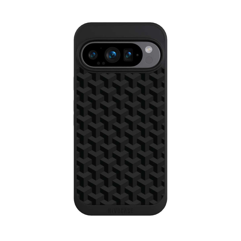 Pixel 9 Pro NIVOpure Black Isometric Pattern