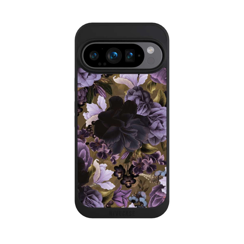 Pixel 9 Pro NIVOpure  Lila und goldene Vintageblumen