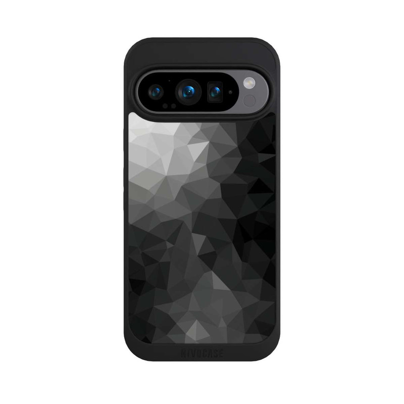Pixel 9 Pro NIVOpure Polygonales Mosaik Schwarz/Weiß