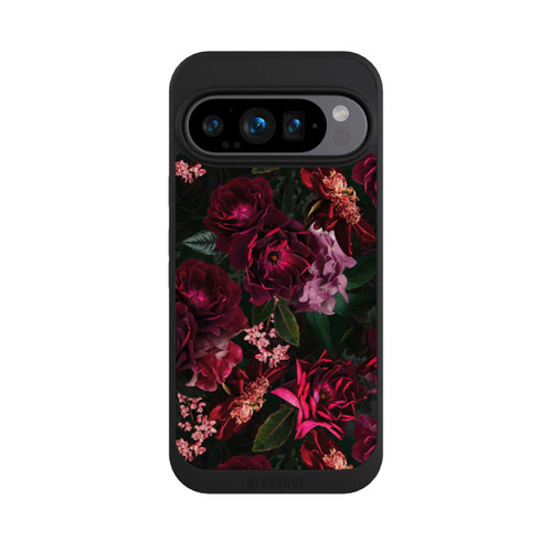 Google Pixel 9 Pro NIVOpure Dark Romantiv Red and Pink Peonies Flowers