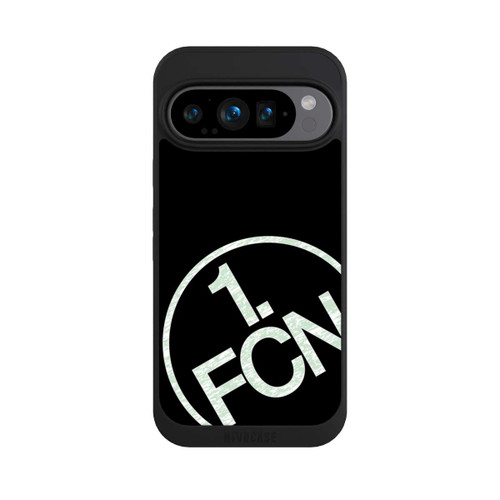 Google Pixel 9 Pro NIVOpure FCN Logo in Weiß Texture Hintergrund Schwarz