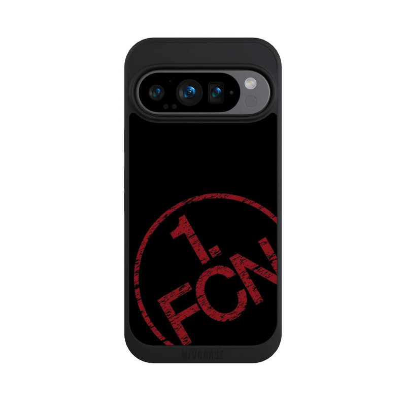 Pixel 9 Pro NIVOpure FCN Logo Rot Texture in Hintergrund Schwarz