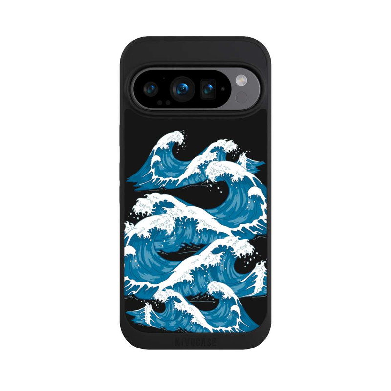 Pixel 9 Pro NIVOpure Sea Waves Black Kanagawa
