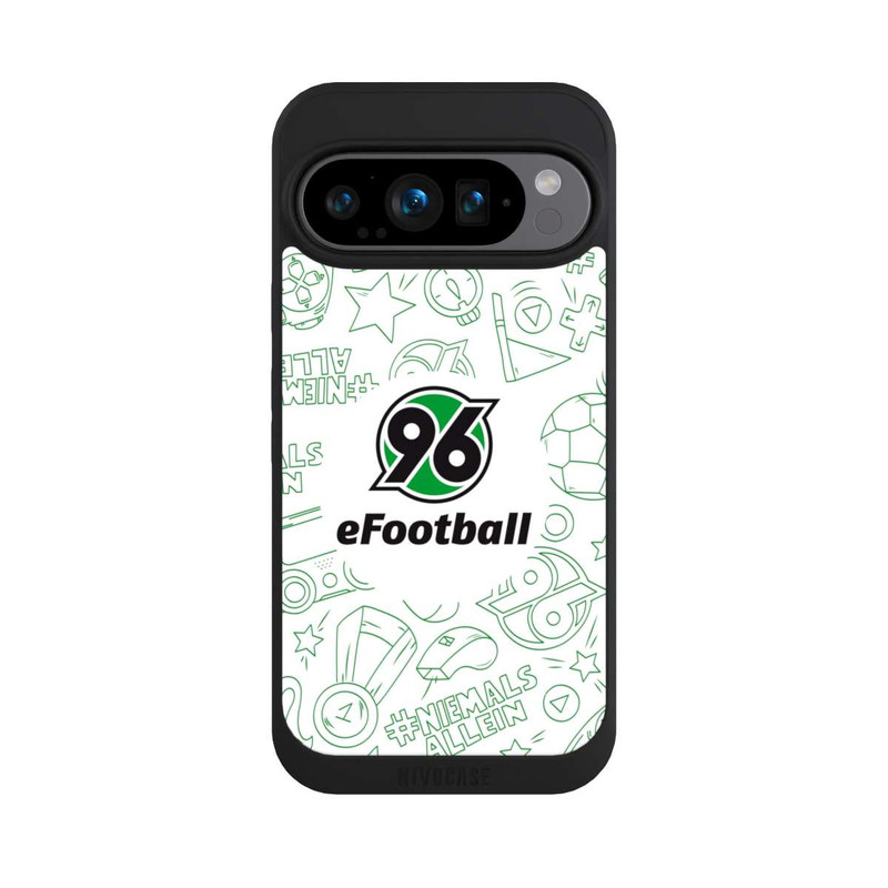 Pixel 9 Pro NIVOpure Hannover 96 Football Pattern Design White