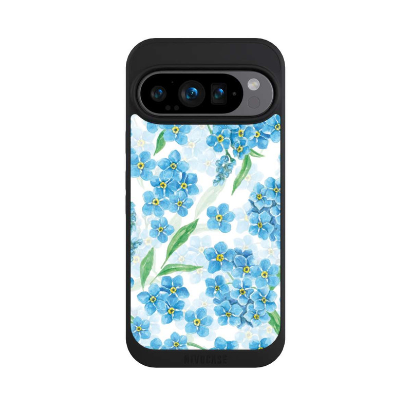 Pixel 9 Pro NIVOpure Vergissmeinnicht-Muster Weiß