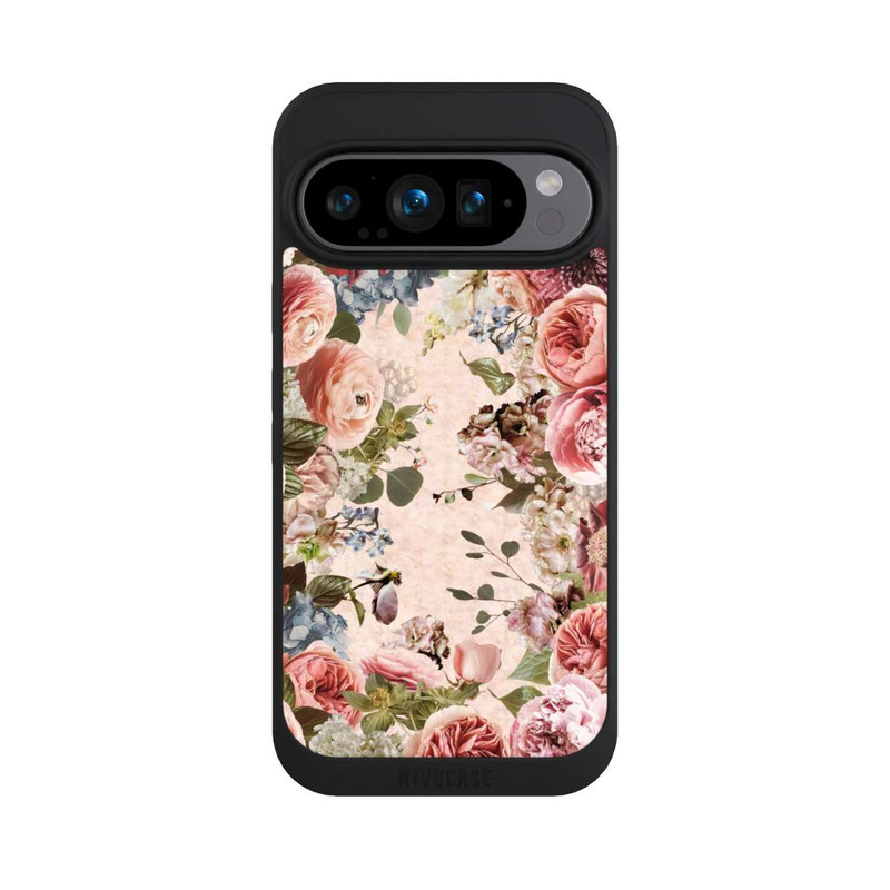 Pixel 9 Pro NIVOpure Blumenrahmen Pfingstrosen Pastell