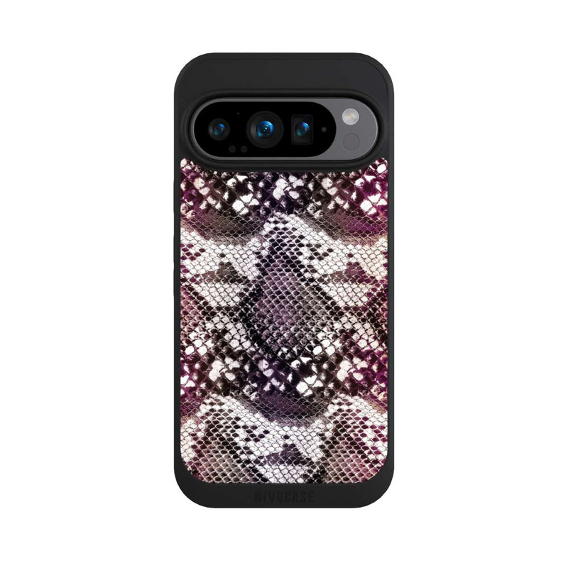 Pixel 9 Pro NIVOpure Burgunderfarbenes Schlangenhaut-Muster