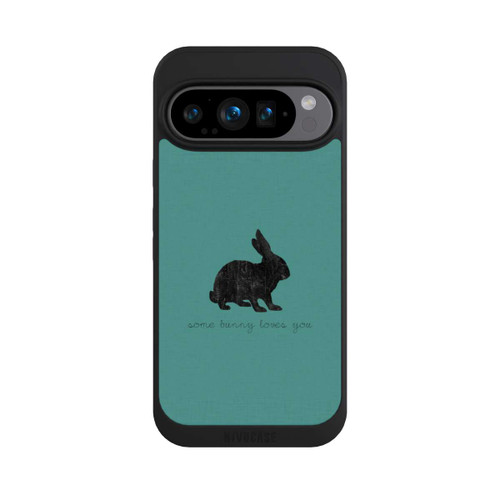Google Pixel 9 Pro NIVOpure Some Bunny Loves You - Schwarz auf Türkis