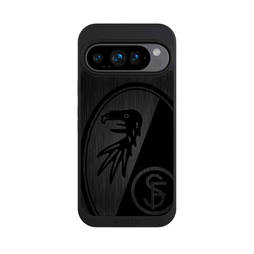 Google Pixel 9 Pro NIVOpure SC Freiburg Kratzen Horizontal Metall Hintergrund