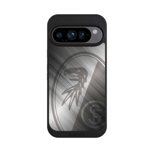 Google Pixel 9 Pro NIVOpure SC Freiburg Glänzendes Metall Hintergrund
