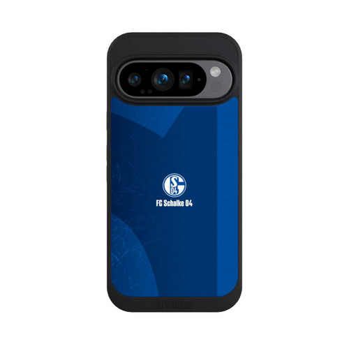 Google Pixel 9 Pro NIVOpure Schalke 04 Blauer Hintergrund Mit Logo
