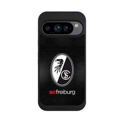 Google Pixel 9 Pro NIVOpure  Kratzen Metall Hintergrund mit dem Schriftzug  Horizontal SC Freiburg