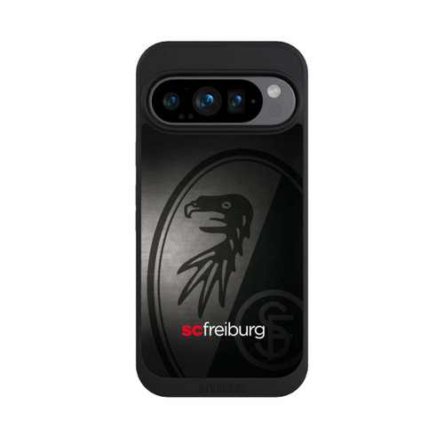 Google Pixel 9 Pro NIVOpure Dot Metall Hintergrund mit dem Schriftzug SC Freiburg
