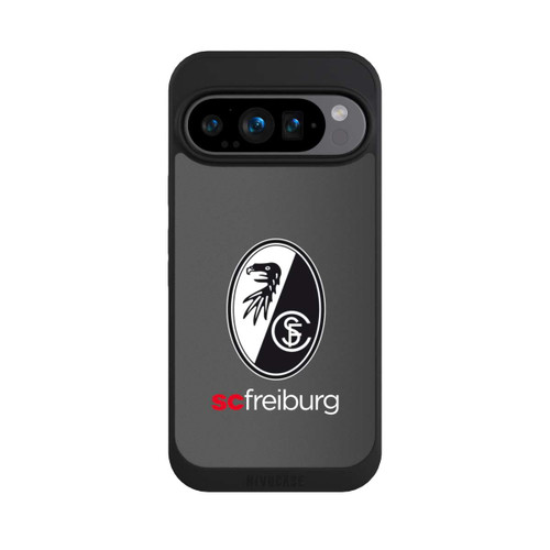 Google Pixel 9 Pro NIVOpure Carbon Hell Hintergrund mit dem Schriftzug SC Freiburg